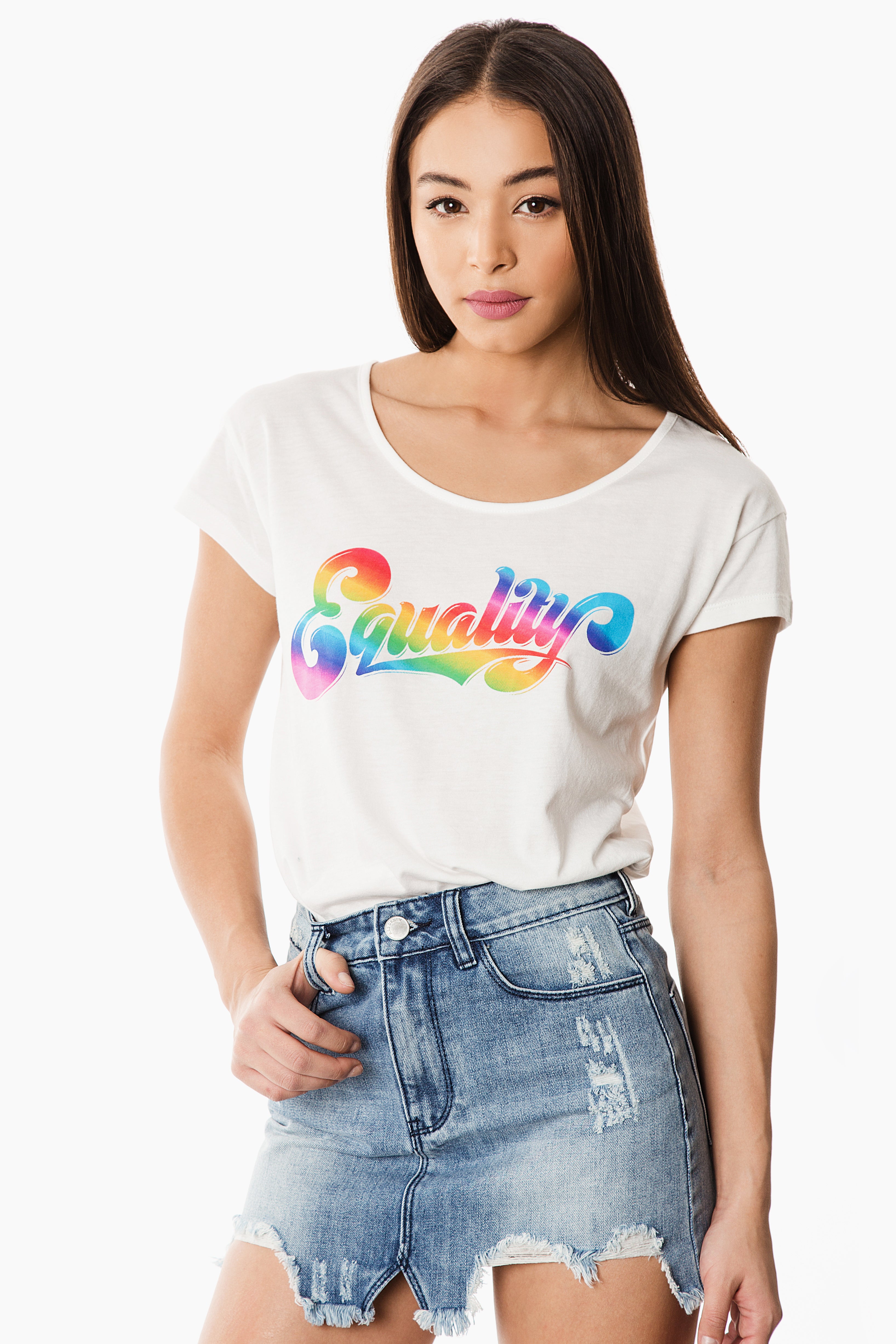 Equality Feminist Graphic Tee - White