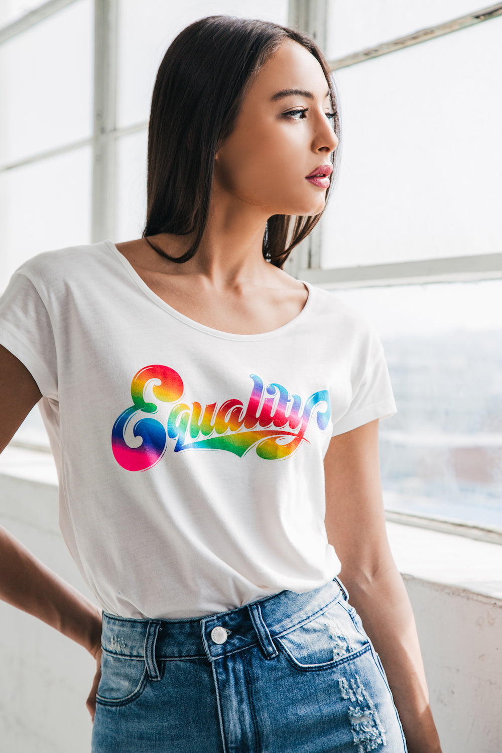 Equality Feminist Graphic Tee - White