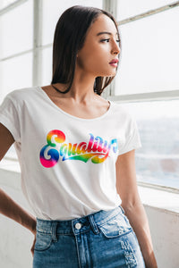 Equality Feminist Graphic Tee - White