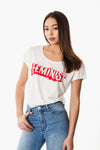 Feminist Graphic Tee - White