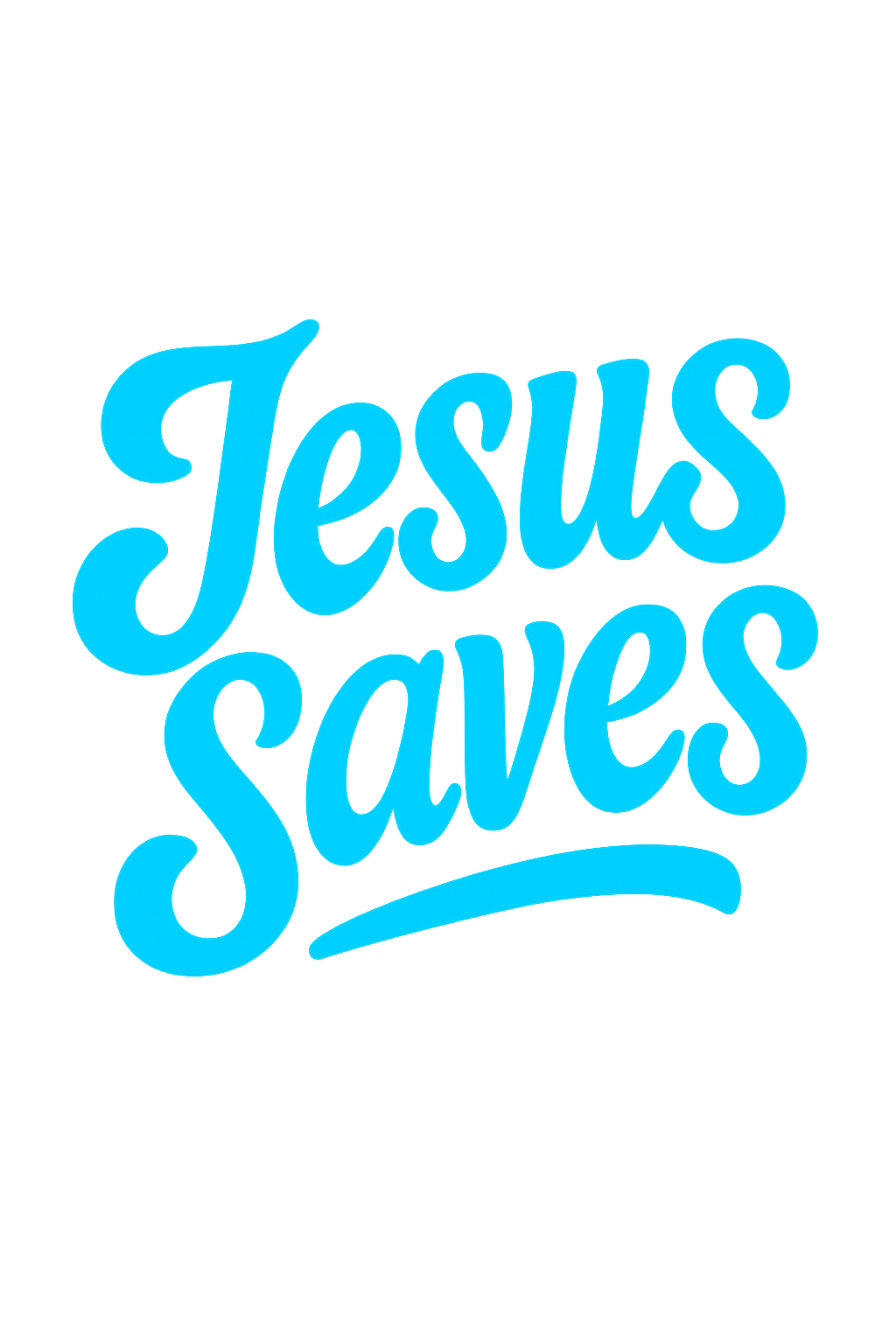 Jesus Saves Sweet Pink and Blue Christian Graphic Tee