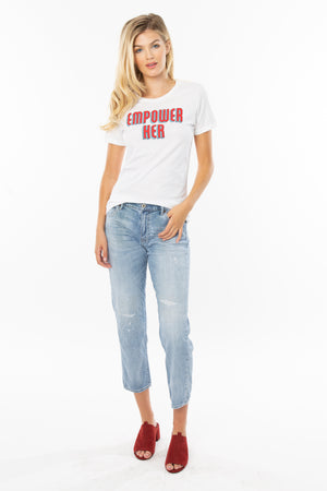 Empower Her Feminist Graphic Tee - White