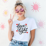 Love & Light Graphic Tee - White