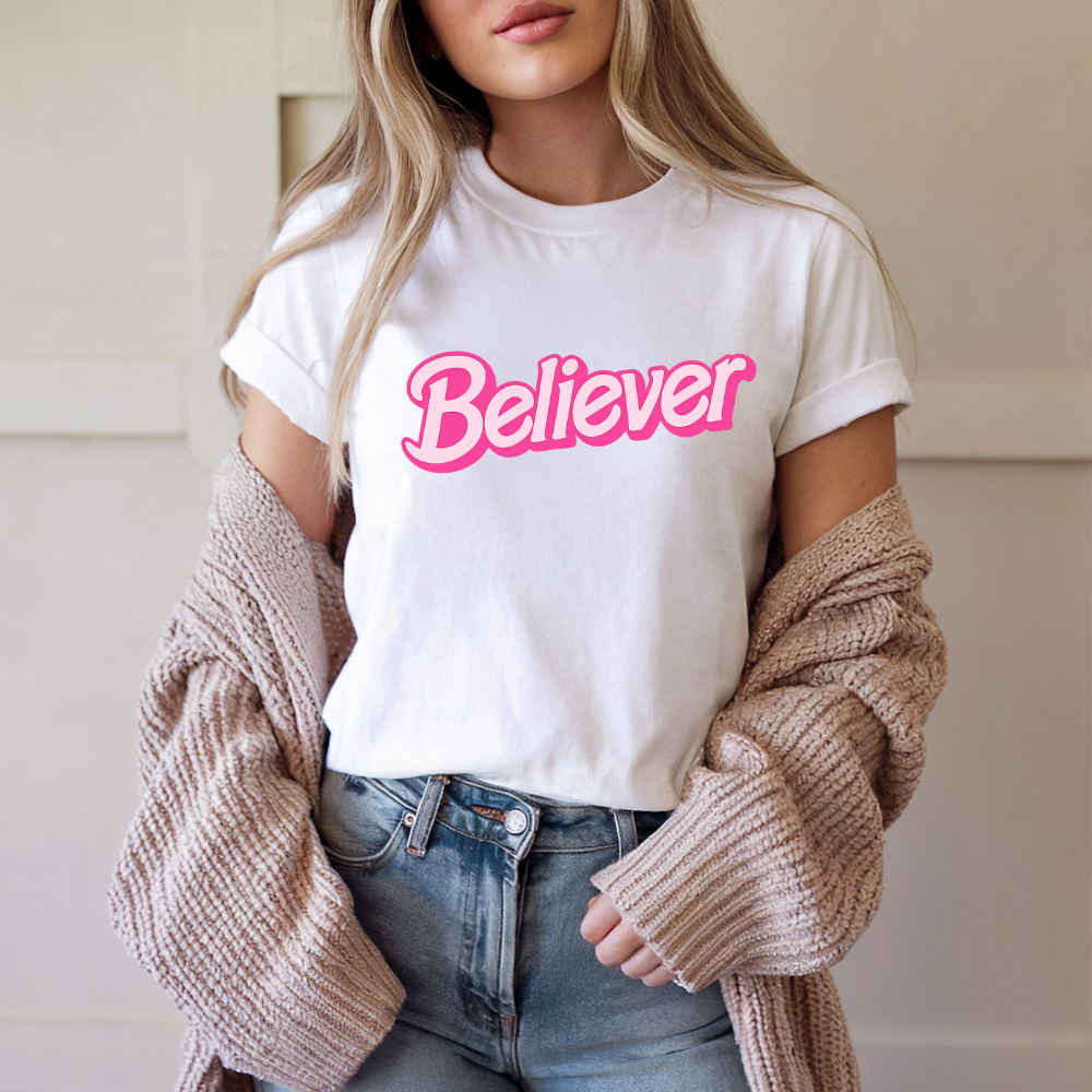 Barbie-Inspired Believer Graphic Tee