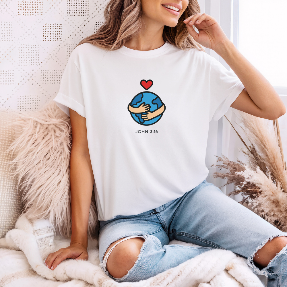 John 3:16 Minimalist Bible Verse Tee - Unisex
