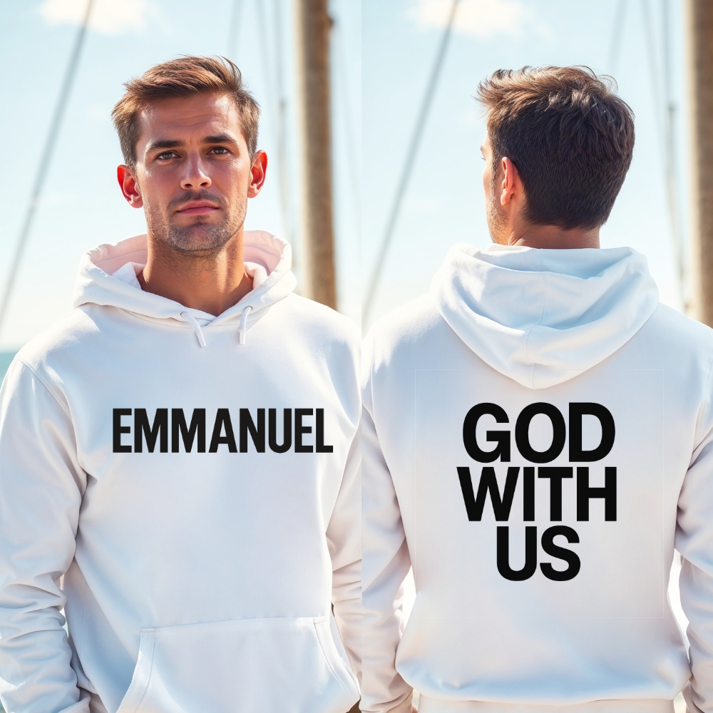 Emmanuel (God With Us) Unisex Hoodie - White
