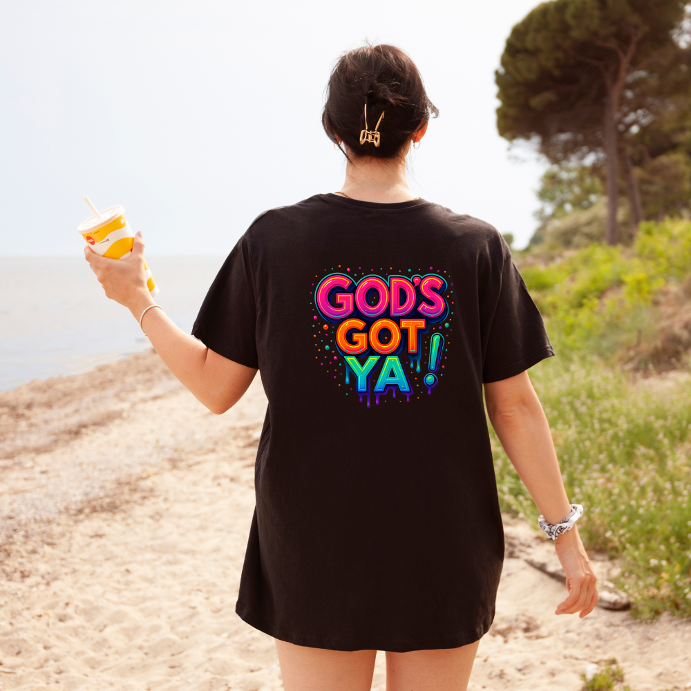 God's Got Ya! in Neon Graffiti - Christian Unisex Tee