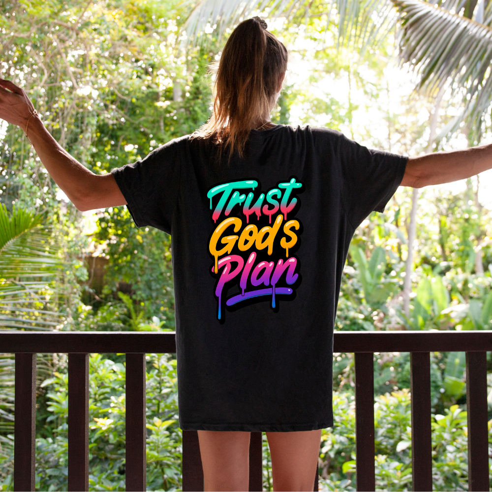 Trust God's Plan Graffiti Christian Tee