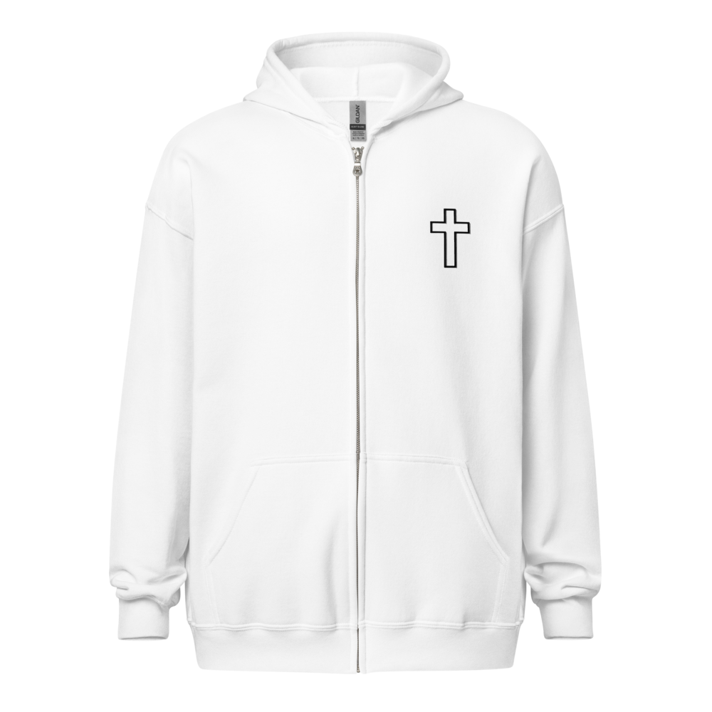 Believer Zip Hoodie - White