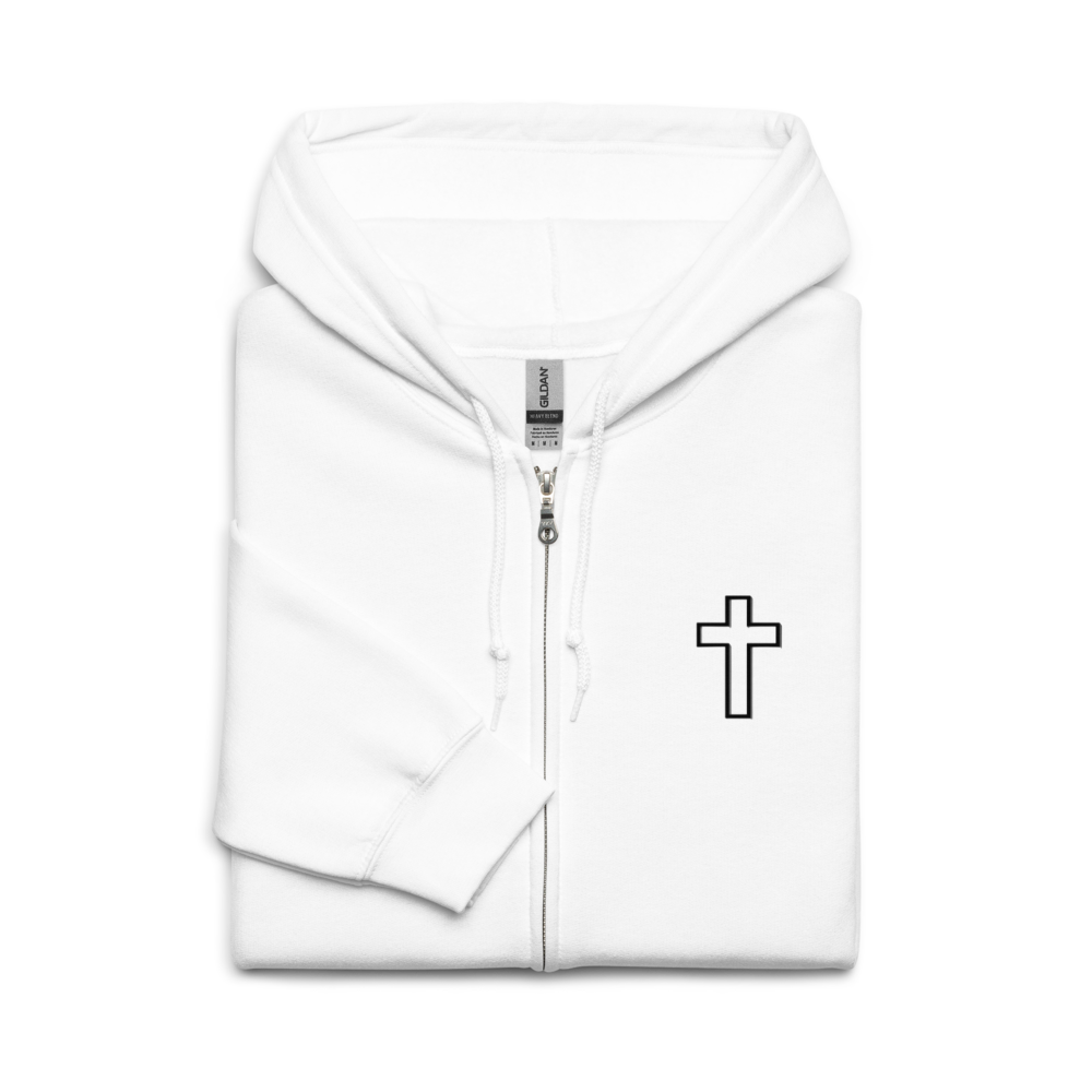 Believer Zip Hoodie - White