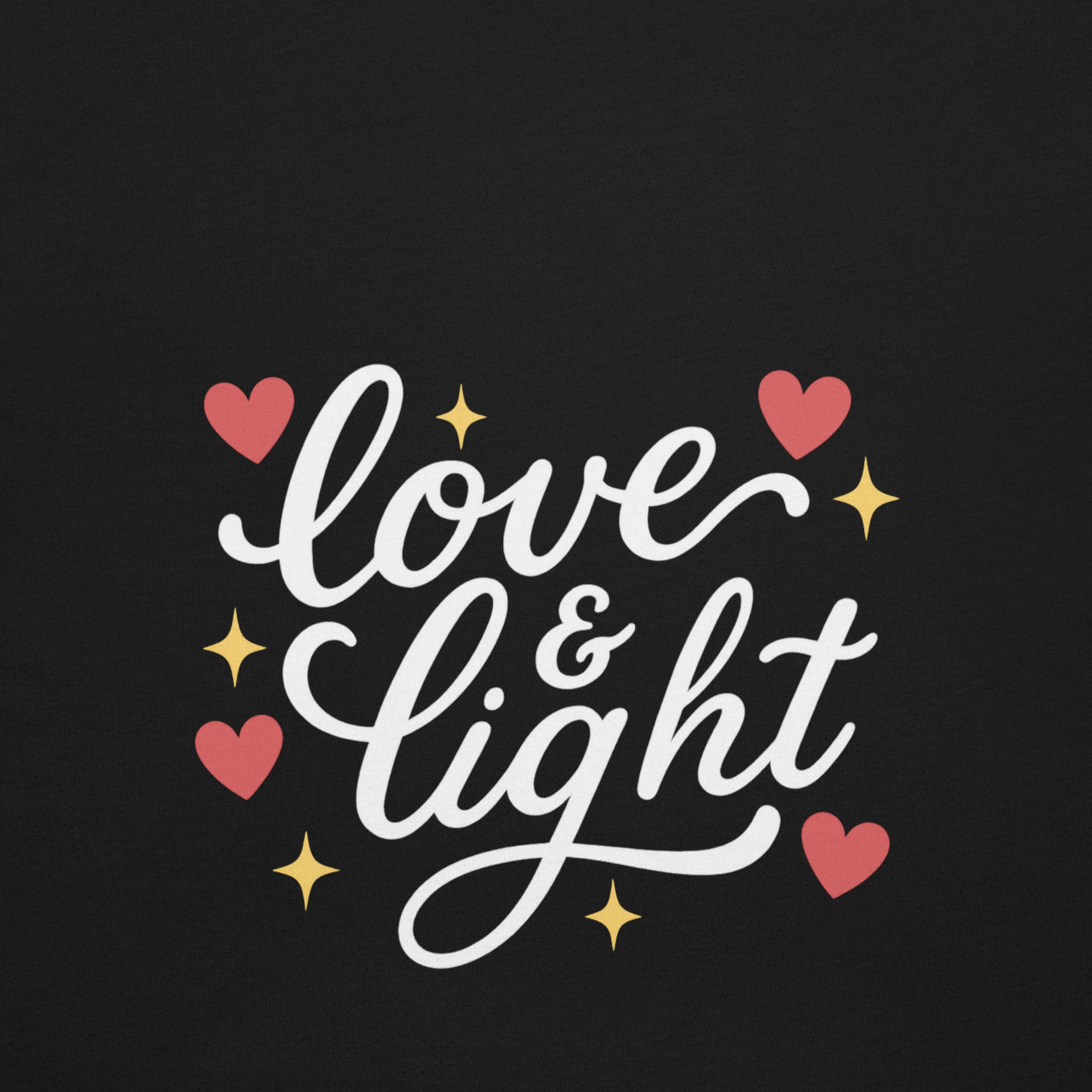 Love & Light Black Back Print - Christian Shirt
