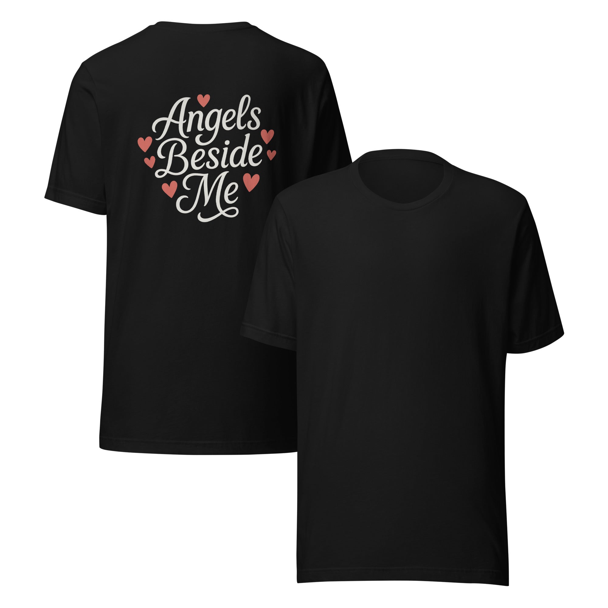 Angels Beside Me - Back Print Christian Tee
