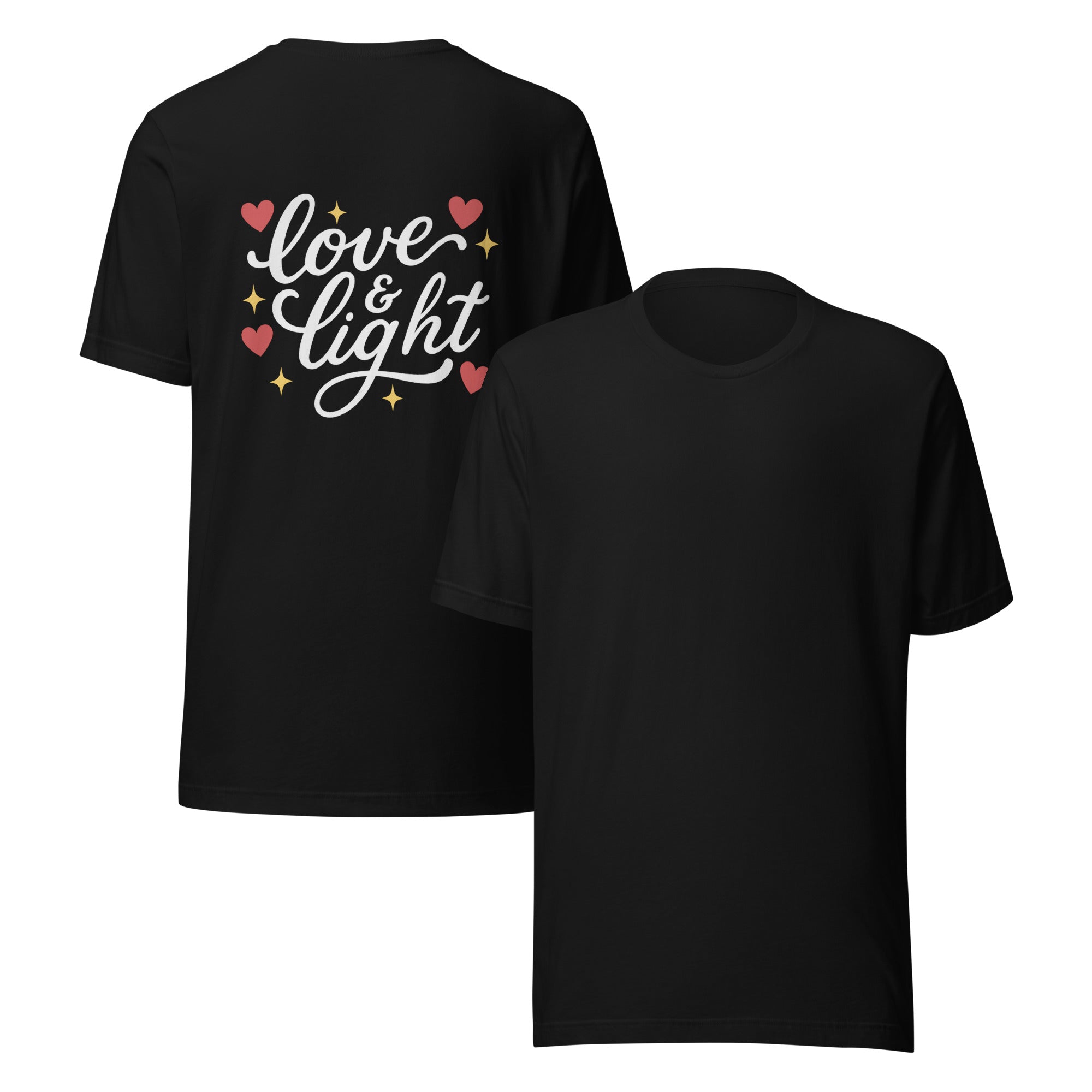 Love & Light Black Back Print - Christian Shirt