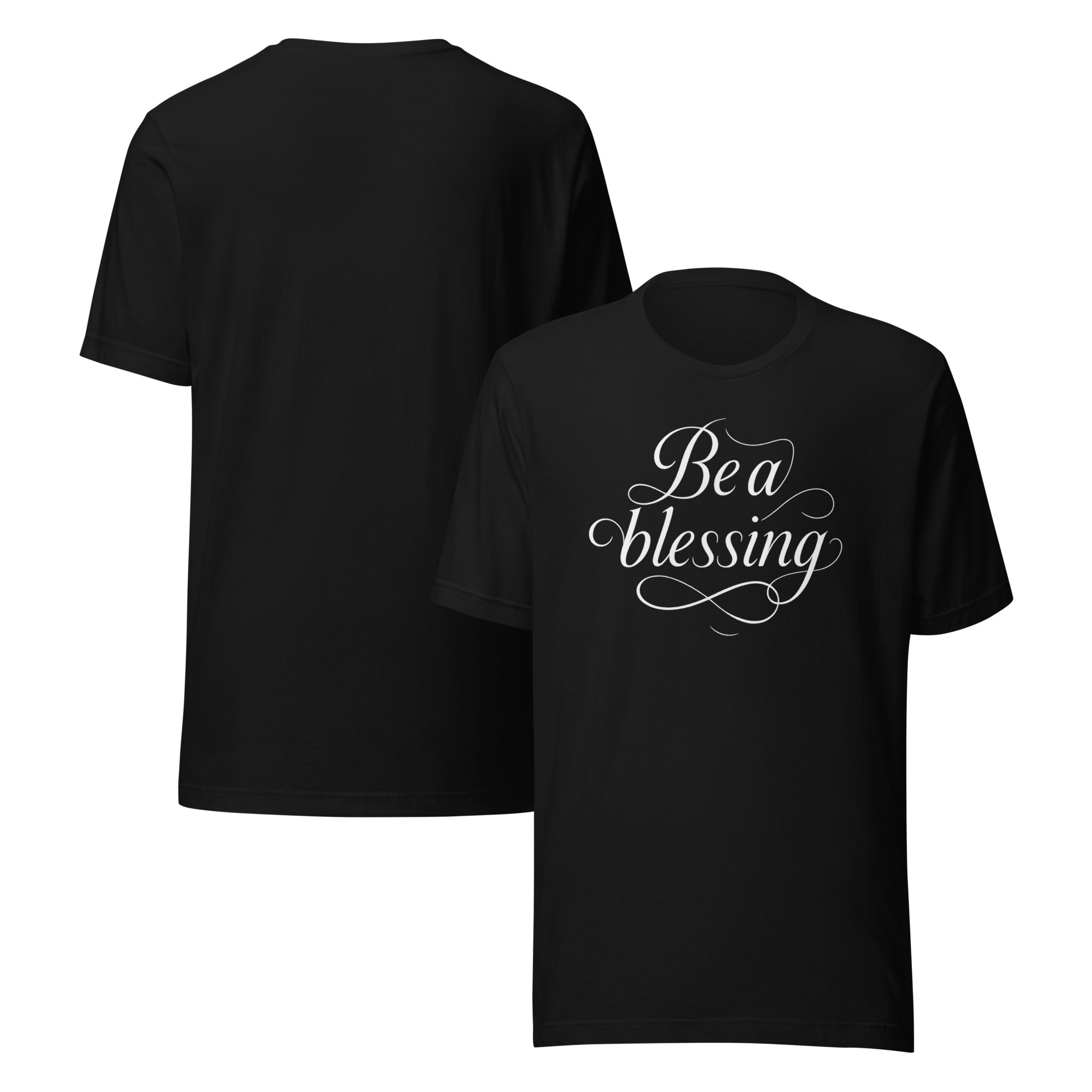 Be a Blessing Christian Graphic Tee - Black and White