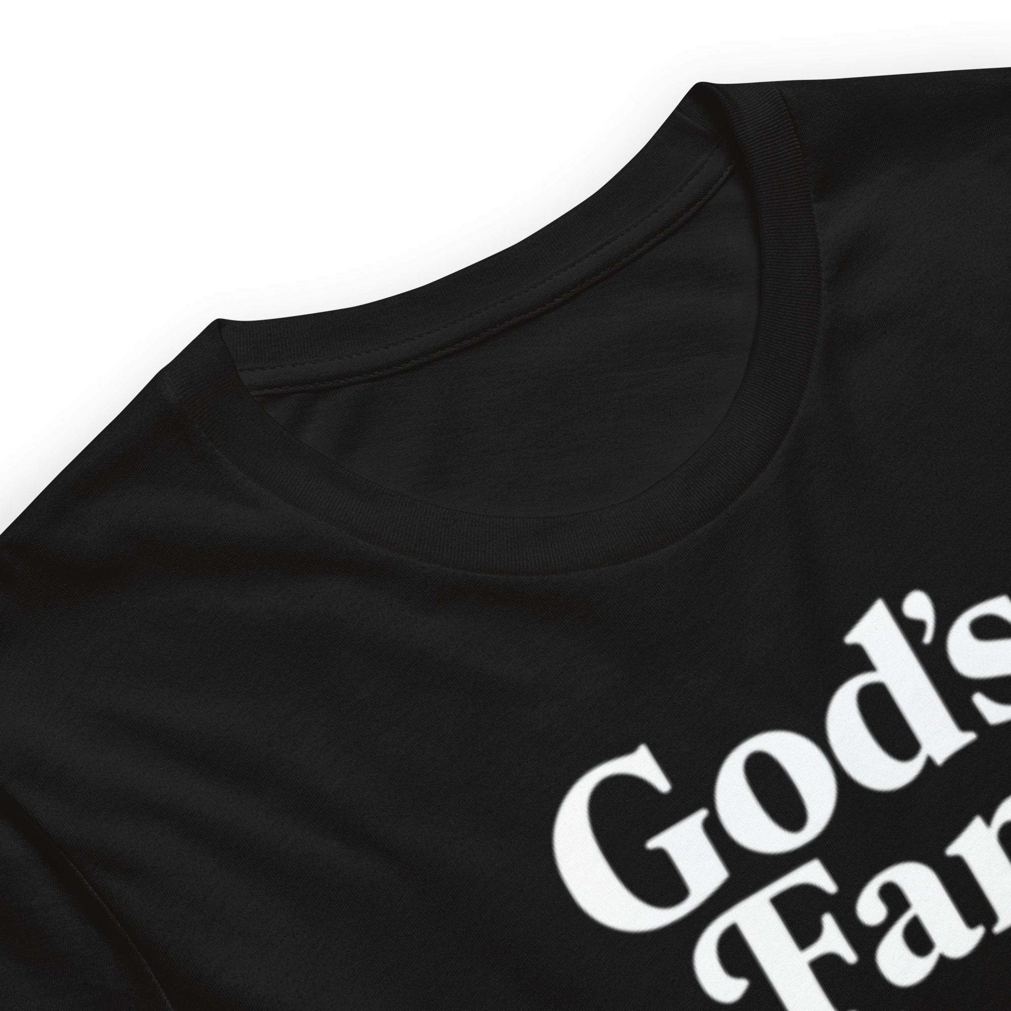 God's Fan Club Shirt - White on Black