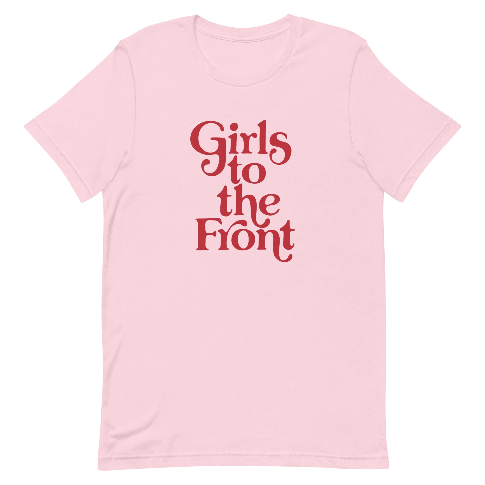 Girls to the Front Women's Graphic Tee - Pink and Red