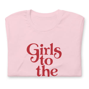 Girls to the Front Women's Graphic Tee - Pink and Red