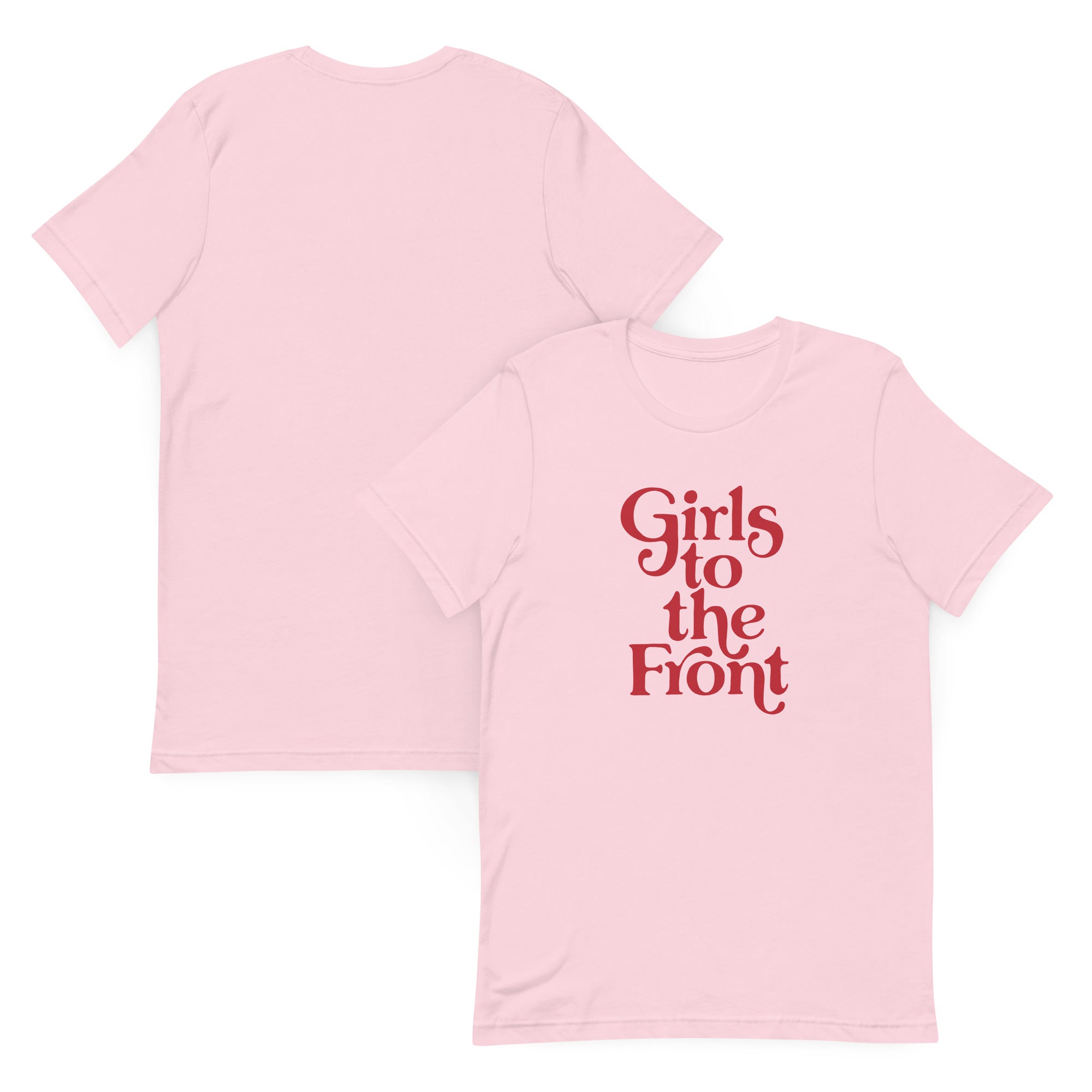 Girls to the Front Women's Graphic Tee - Pink and Red