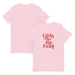 Girls to the Front Women's Graphic Tee - Pink and Red