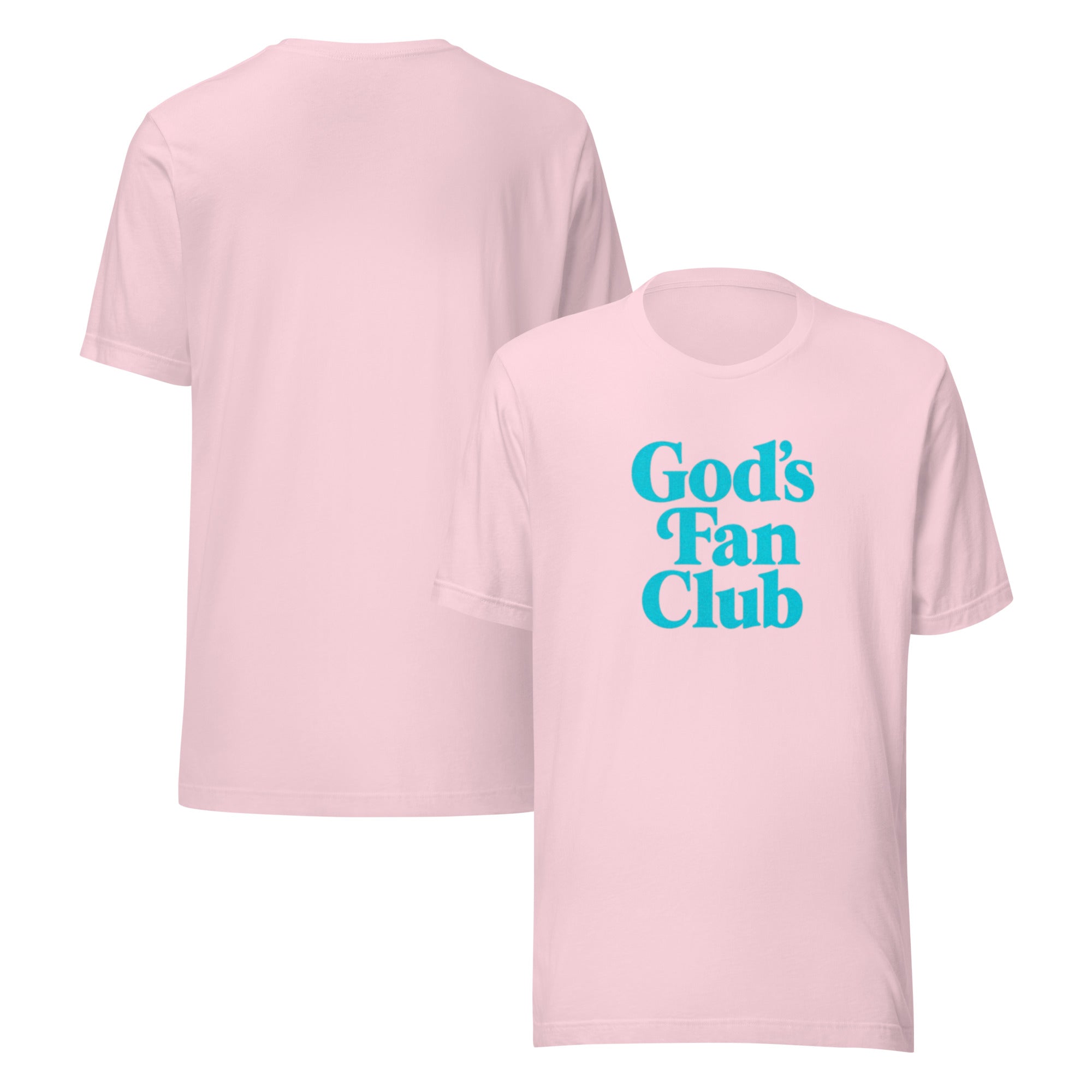 God's Fan Club Shirt - Pink and Turquoise