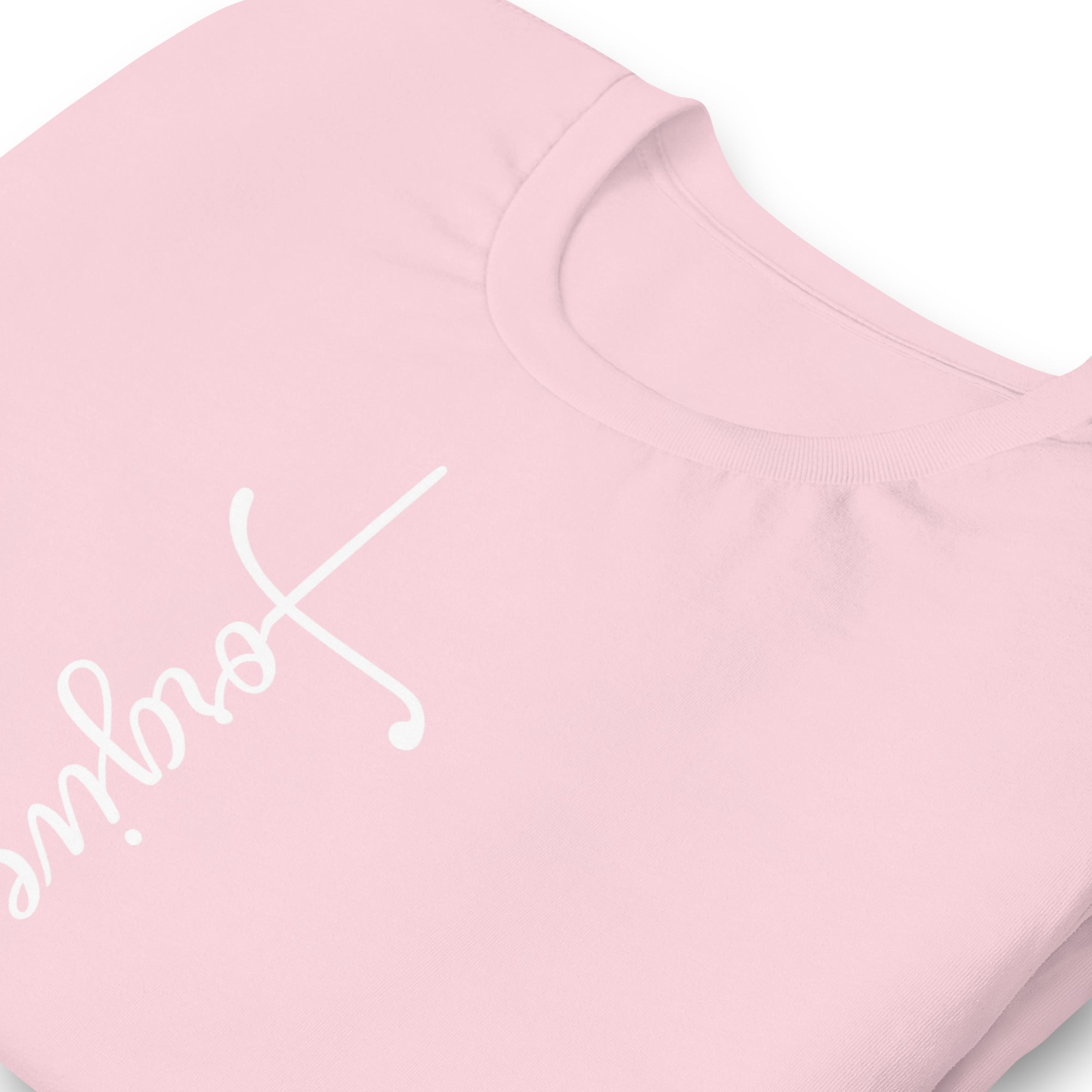 Forgiven Cross Tee - Christian Shirt in Pink and White