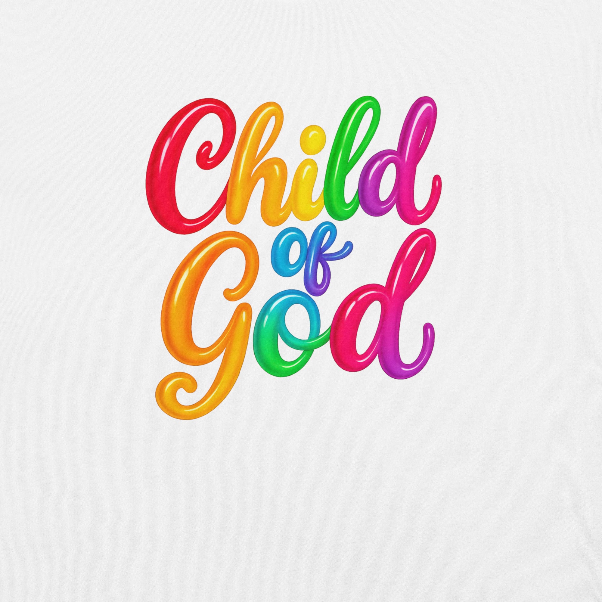 Child of God Rainbow Balloon Graphic Christian Tee