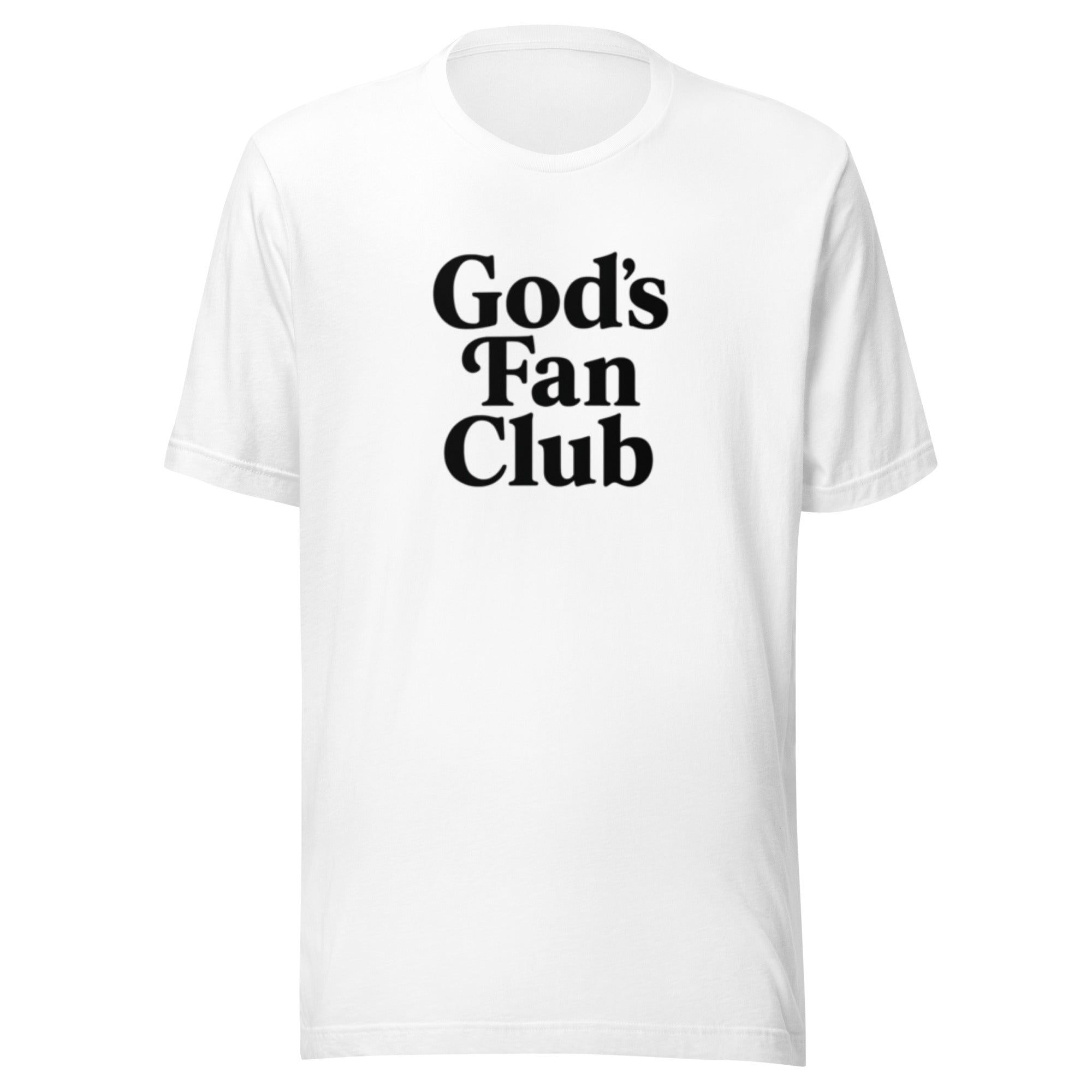 God's Fan Club Shirt - Black on White