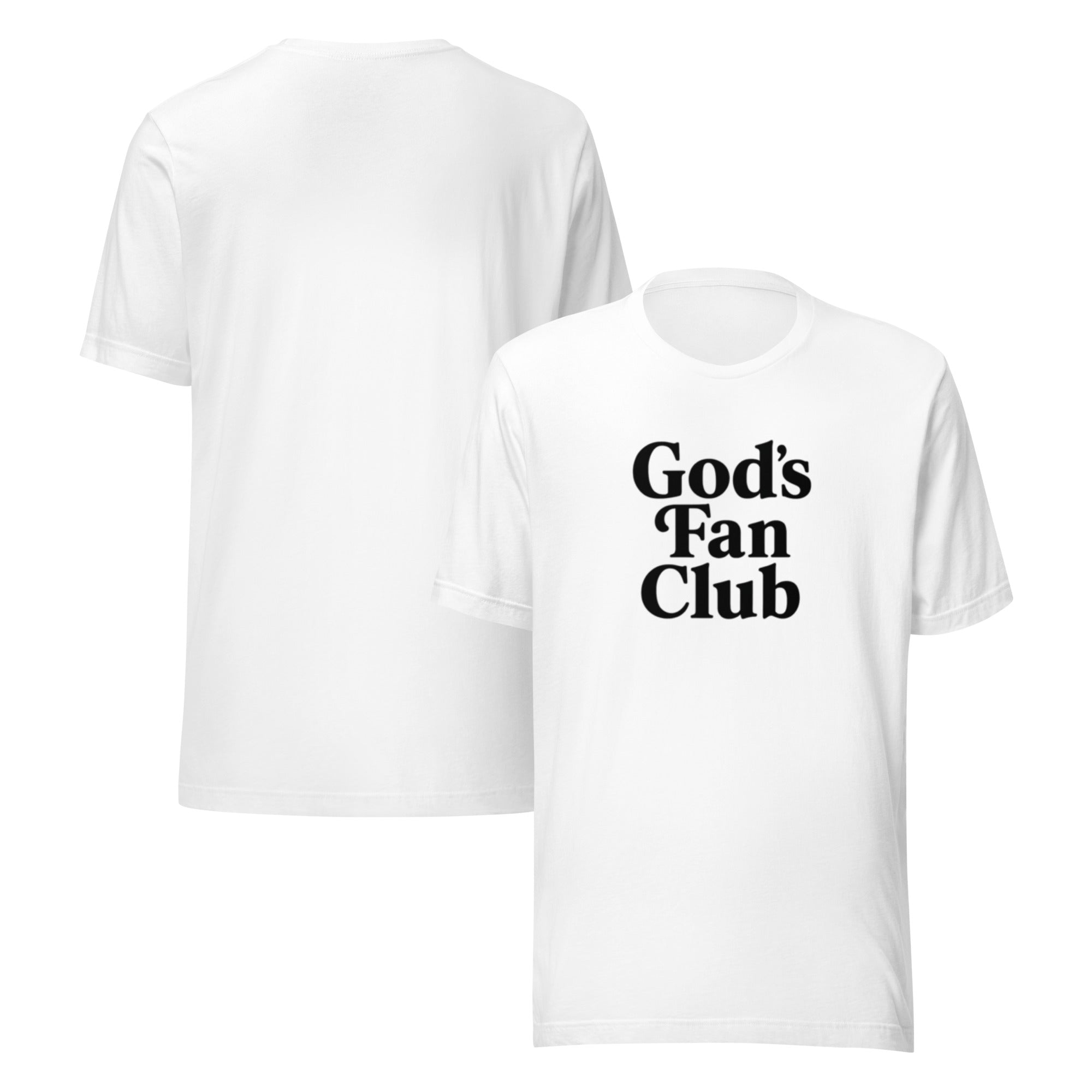God's Fan Club Shirt - Black on White