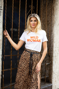 Wild Woman Feminist Graphic Tee - White