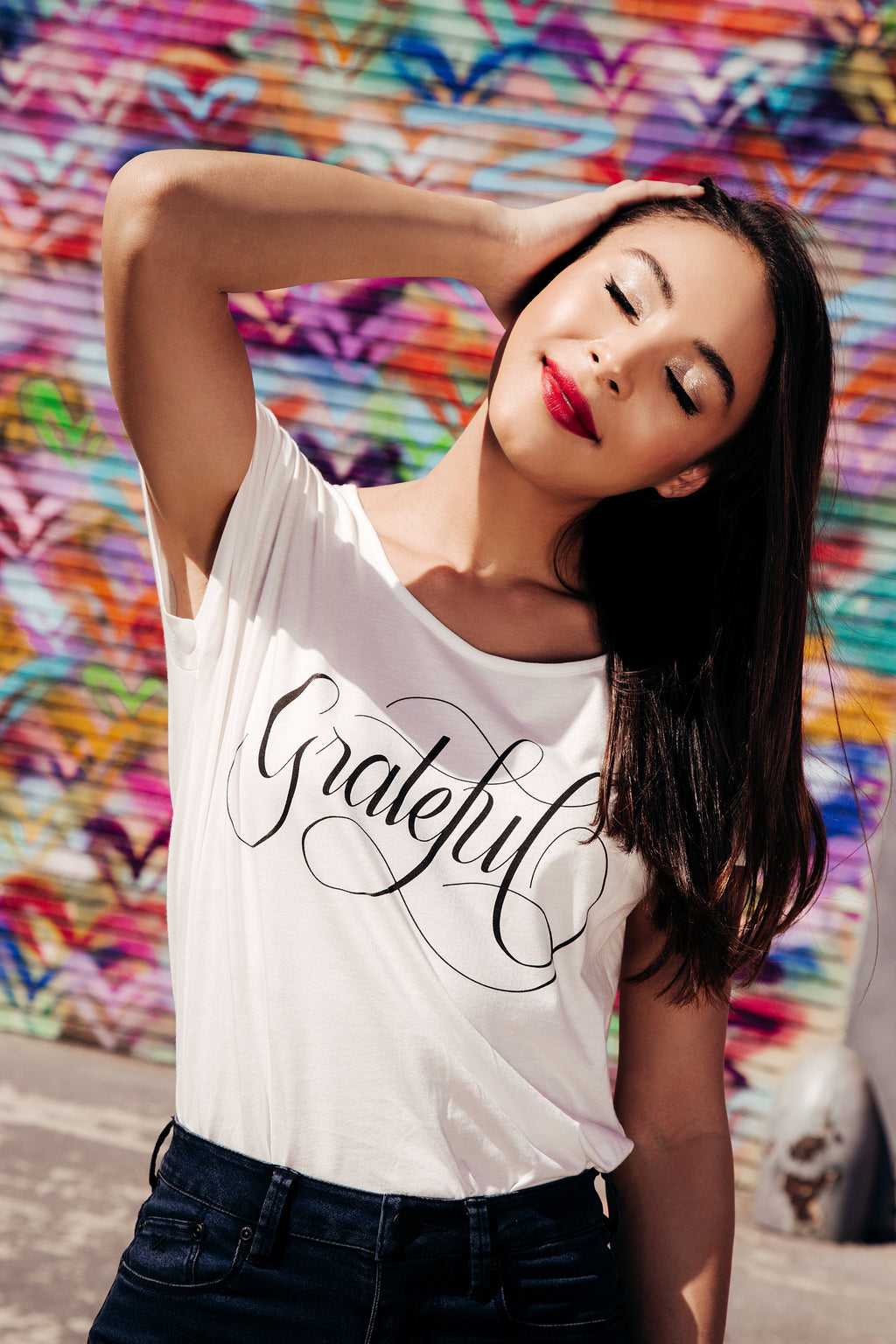 Grateful Graphic Tee - White