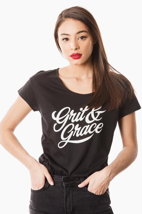 Grit and Grace Graphic Tee - Black