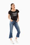 Hustle and Heart Will Set You Apart Graphic Tee - Black