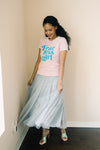 Blue Gray Shimmer Skirt