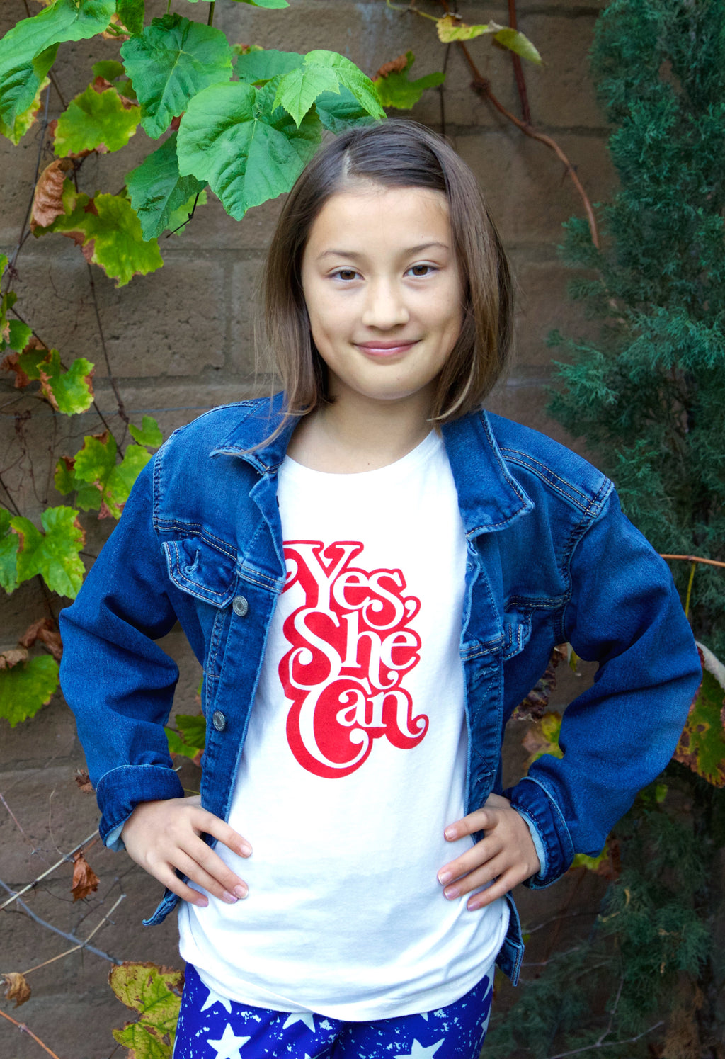 Yes, She Can Youth Graphic Tee - White